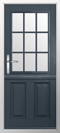 Beeston Georgian Bar Composite Stable Door in Anthracite Grey