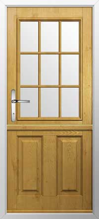 Beeston Georgian Bar Composite Stable Door in Irish Oak