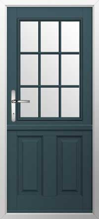 Beeston Georgian Bar Composite Stable Door in Midnight Grey