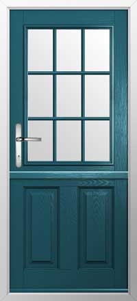 Beeston Georgian Bar Composite Stable Door in Peacock Blue