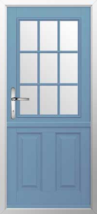 Beeston Georgian Bar Composite Stable Door in Pottery Blue