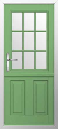 Beeston Georgian Bar Composite Stable Door in Pistachio Green