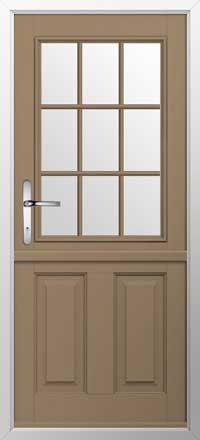 Beeston Georgian Bar Composite Stable Door in Truffle Brown
