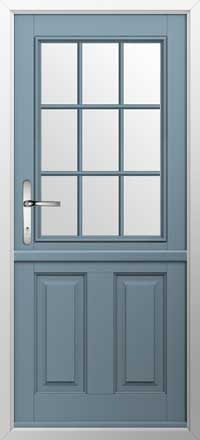Beeston Georgian Bar Composite Stable Door in Twilight Grey