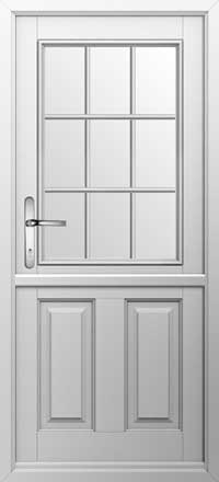 Beeston Georgian Bar Composite Stable Door in White