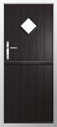 Flint 1 Composite Stable Door in Black Brown