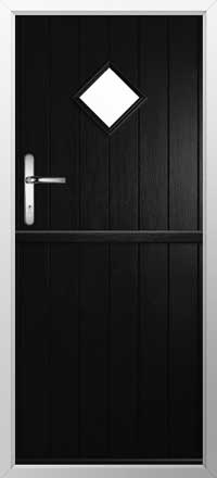 Flint 1 Composite Stable Door in Black