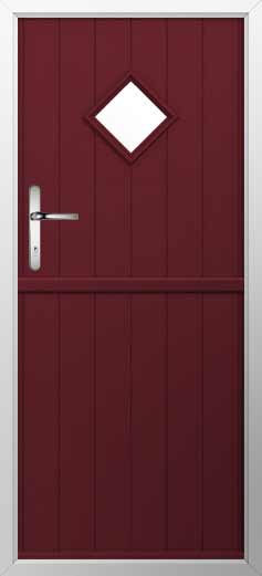 Flint 1 Composite Stable Door in Deep Merlot