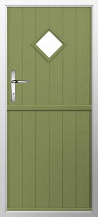Flint 1 Composite Stable Door in Forest Green