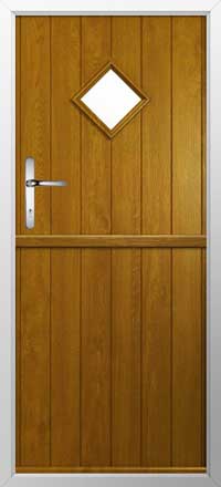 Flint 1 Composite Stable Door in Golden Oak