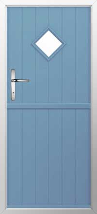 Flint 1 Composite Stable Door in Pottery Blue