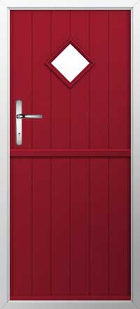 Flint 1 Composite Stable Door in Ruby Red