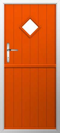 Flint 1 Composite Stable Door in Tangerine
