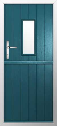 Flint 2 Composite Stable Door in Peacock Blue