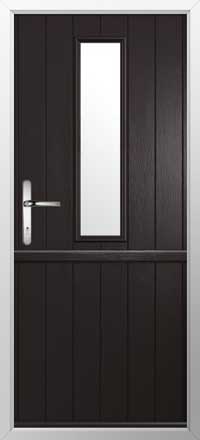 Flint 4 Composite Stable Door in Black Brown