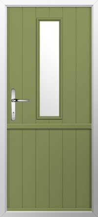 Flint 4 Composite Stable Door in Forest Green