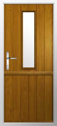 Flint 4 Composite Stable Door in Golden Oak
