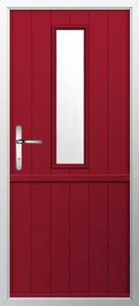 Flint 4 Composite Stable Door in Ruby Red