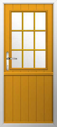 Flint Beeston Georgian Bar Composite Stable Door in Amber Gold