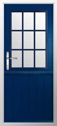 Flint Beeston Georgian Bar Composite Stable Door in Blue