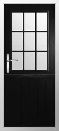 Flint Beeston Georgian Bar Composite Stable Door in Black