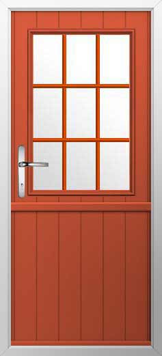 Flint Beeston Georgian Bar Composite Stable Door in Copper Flame