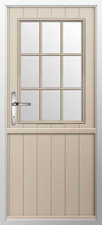 Flint Beeston Georgian Bar Composite Stable Door in Cream