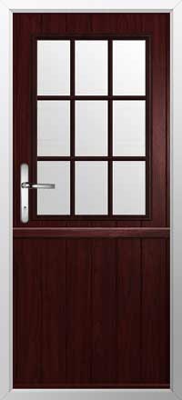 Flint Beeston Georgian Bar Composite Stable Door in Rosewood