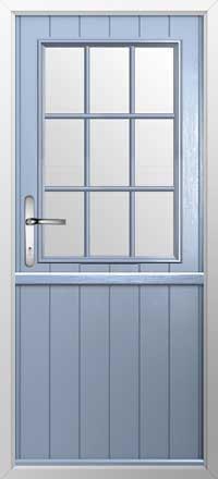 Flint Beeston Georgian Bar Composite Stable Door in Duck Egg Blue