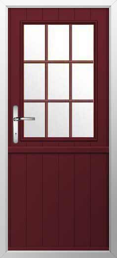 Flint Beeston Georgian Bar Composite Stable Door in Deep Merlot