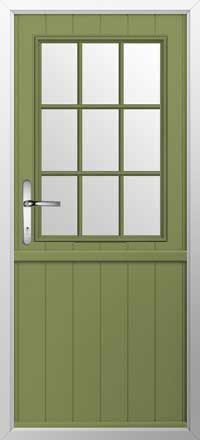 Flint Beeston Georgian Bar Composite Stable Door in Forest Green