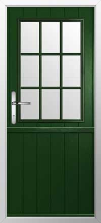 Flint Beeston Georgian Bar Composite Stable Door in Green