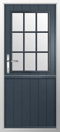 Flint Beeston Georgian Bar Composite Stable Door in Anthracite Grey