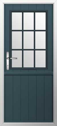 Flint Beeston Georgian Bar Composite Stable Door in Midnight Grey
