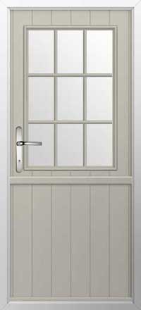 Flint Beeston Georgian Bar Composite Stable Door in Pebble Grey