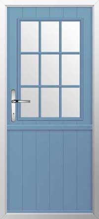 Flint Beeston Georgian Bar Composite Stable Door in Pottery Blue