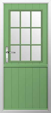 Flint Beeston Georgian Bar Composite Stable Door in Pistachio Green