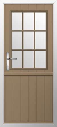 Flint Beeston Georgian Bar Composite Stable Door in Truffle Brown