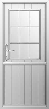 Flint Beeston Georgian Bar Composite Stable Door in White