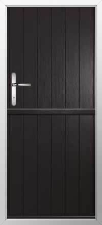 Flint Solid Composite Stable Door in Black Brown