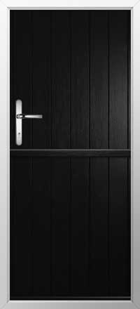 Flint Solid Composite Stable Door in Black