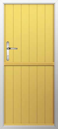 Flint Solid Composite Stable Door in Buttercup Yellow