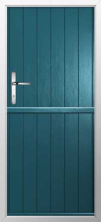 Flint Solid Composite Stable Door in Peacock Blue