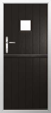 Flint Square Composite Stable Door in Black Brown