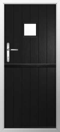 Flint Square Composite Stable Door in Black