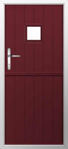 Flint Square Composite Stable Door in Deep Merlot