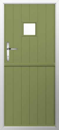 Flint Square Composite Stable Door in Forest Green