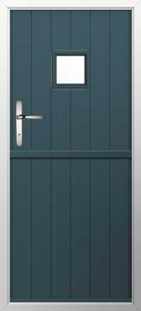 Flint Square Composite Stable Door in Midnight Grey