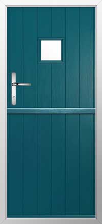 Flint Square Composite Stable Door in Peacock Blue