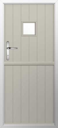 Flint Square Composite Stable Door in Pebble Grey